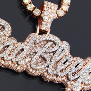 Collier Pendentif Super Élégant Or Argent Diamant avec Breloques Pierres de Luxe pour Célébration d'Anniversaire – Prix Raisonnables Disponibles - Product Image 6