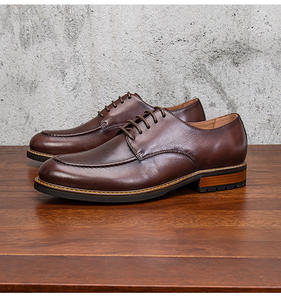 Chaussures habillées en cuir artisanal de qualité supérieure pour hommes, en cuir de vachette, style Oxford classique, pour usage professionnel et travail. - Product Image 1