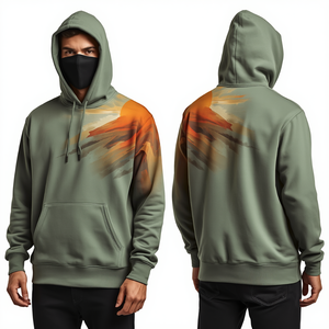 Sudadera con Capucha Extra Grande de Algodón Premium, Estampado Artístico, Estilo Casual, Directo de Fábrica OEM - Product Image 1