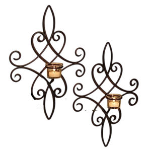Finest Quality Handcrafted Iron <b>Candle</b> Holder Creative <b>Wall</b> Hanging for Home <b>Lighting</b> for Christmas Decorations Best Price - Product Image 5