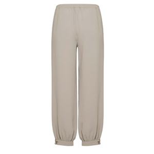 กางเกงขายาวทรงตรงผ้าแคนวาสเอวกลางสำหรับผู้หญิง ระบายอากาศได้ดี เหมาะสำหรับใส่ทำงานในออฟฟิศหรือลำลอง - Product Image 1