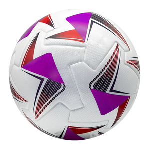 Ballons de football officiels en cuir PVC de haute qualité, taille 5, thermocollés, pliables, cousus à la machine, durables, avec logo - Product Image 3