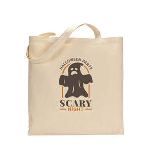 Bolsas de Mano para Halloween con Diseño de Dibujos Animados de Noche Espeluznante, Material PU Ecológico, Resistentes al Agua, Reutilizables, con Cierre de Cremallera, Personalizables - Product Image 2