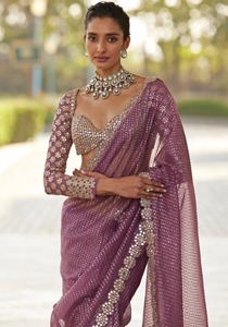 Saree con estampado de Georgette con estilo y diseño llamativo para fiestas y bodas, cómodo y portátil - Product Image 6