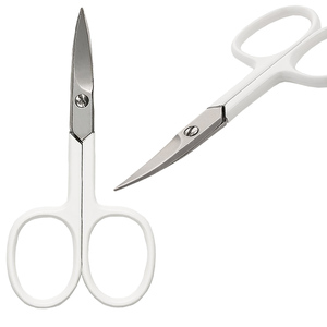 Ciseaux à sourcils durables de couleur personnalisée en marque privée, ciseaux à cuticules en acier inoxydable, outils de manucure OEM ODM - Product Image 5