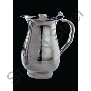 Jarra de agua de acero inoxidable con boquilla, vientre y mango exterior, acero inoxidable, una sola pared martillado, precio al por mayor - Product Image 1
