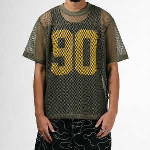 Fabricant personnalisé de maillot de football américain vintage en maille tricotée surdimensionnée col en V maillot en maille Boxy uniforme de football américain pour hommes - Product Image 2