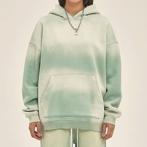 Sudadera con Capucha Extra Grande de Felpa de Algodón de 400 GSM, Sin Cordones, con Logotipo, Estilo Vintage, Corte sin Dobladillo, Lavado Ácido, para Hombre - Product Image 2