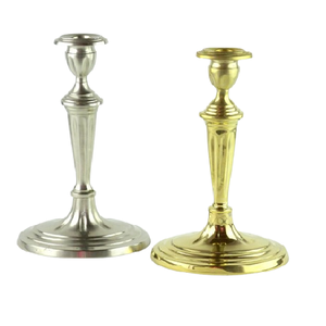 Bougeoir en métal fini couleur or et argent de luxe chaud bureau et restaurant pièce maîtresse de table bougeoir de luxe à vendre - Product Image 1