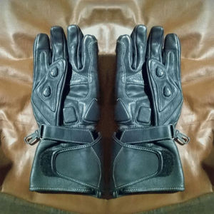 Leather Waterproof Breathable Motocross Motorcycle Riding <b>Gloves</b> <b>Touch</b> <b>Screen</b> UV Protection Non-Slip Full Finger Outdoor Sports - Product Image 2