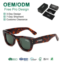 Lunettes de soleil Mellume tendance vintage en acétate pour hommes et femmes, monture épaisse, protection UV400, lunettes de soleil de créateur, mode streetwear