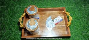 Ensemble de service en acrylique artisanal, plateau en bois incrusté de nacre, récipient de stockage alimentaire, édition cadeau d'affaires classique - Product Image 5