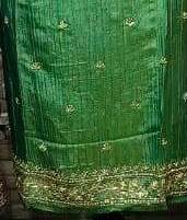 Designer moderne indien pakistanais vêtements non cousus brodé à la main belle fête porter des costumes de soie mode avant - Product Image 4