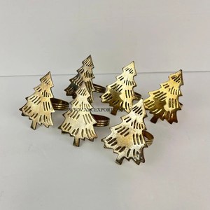 แหวนรองผ้าเช็ดปากโลหะสไตล์โมเดิร์น อุปกรณ์ครัวสุดหรูสำหรับงานแต่งงาน งานคริสต์มาส หรือโอกาสพิเศษต่างๆ - Product Image 3