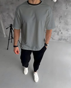 เสื้อยืดแขนยาวผู้ชายคุณภาพสูง 100% ขายส่ง แบบเรียบ ผ้าแคนวาสคอตตอน 100% ทรงหลวม ไม่เป็นขุย สั่งทำได้ตามต้องการ สำหรับทั้งชายและหญิง - Product Image 2