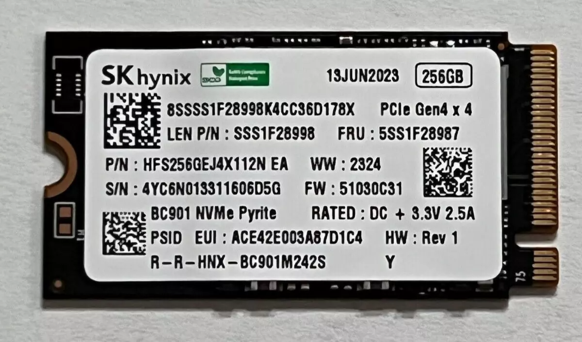 256GB NVMe PCIe M.2 SSD for SK Hynix BC901 - Internal Drive