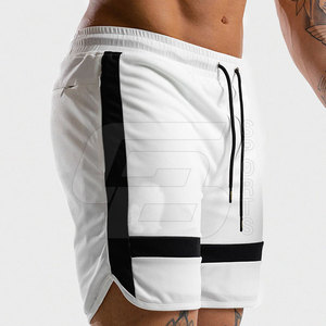 2024 sur mesure hommes taille haute Shorts de gymnastique séchage rapide été Sports entraînement course Shorts taille élastique solide non tissé - Product Image 3