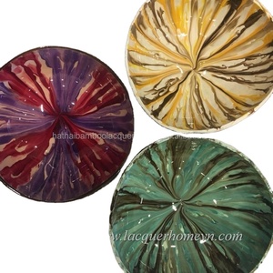 High Quality Hand-Painted Flower <b>Coconut</b> Shell Bowl <b>Cup</b> Set Factory Direct Wholesale Competitive Price Handmade Food Industry - Product Image 3