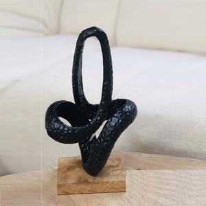 High Quality Aluminium Sculpture Attractive Black Color Finished Metal Sculpture With Golden base For <b>Table</b> Top <b>Centerpiece</b> - Product Image 6