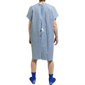 Bata de Paciente para Hospital, Bata de Examen Médico de Manga Corta, Cómoda, de Algodón Estampado, para Clínicas - Product Image 5