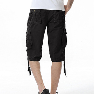 Pantalones Cortos Cargo Casuales para Hombre, Cintura Elástica, Transpirables, de Algodón, con Múltiples Bolsillos (6 Bolsillos), Nueva Llegada, Gran Venta - Product Image 5