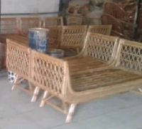 Sofá cama de ratán inflable de calidad hecho a mano con tapicería de tela con función de refrigeración para sala de estar de Indonesia