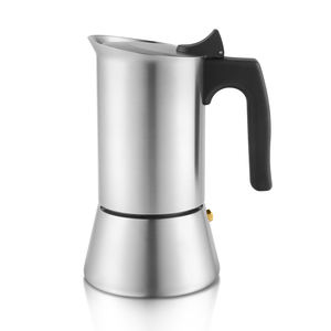 Cafetière Moka en acier inoxydable écologique 6 tasses, machine à expresso <span class=keywords><strong>italienne</strong></span> pour cuisinière avec poignée en bois, compatible induction, logo personnalisé - Product Image 6