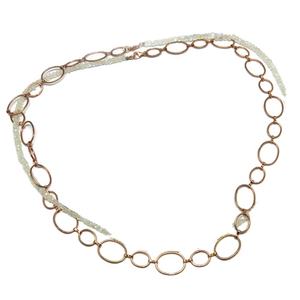 Cuentas de arcoíris en forma de piedra lunar, collar de plata de ley 925, joyería de plata única, venta al por mayor - Product Image 1