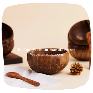 Cuenco de cáscara de coco Natural para Vela, Logo láser grabado pequeño de Vietnam para sostener comida, batidos, hechos en Vietnam, gran oferta - Product Image 3