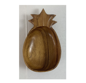 Bol à salade en bois en forme d'ananas au design unique Vaisselle manuelle Outils pour fruits et légumes et toute utilisation - Product Image 2