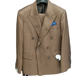 Pantalon en laine sur mesure pour hommes fermeture à glissière fermeture à simple boutonnage fermeture à devant plat-costumes d'affaires et de mariage confortables pour adultes - Product Image 1