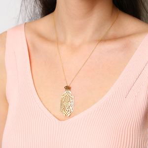 จี้เงินดีไซน์ลายเรขาคณิตสีทอง22K 925ทำด้วยมือแบบตุรกีเครื่องประดับเงินสเตอร์ลิง - Product Image 2