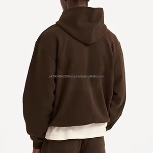 Sudadera con Capucha Azul Personalizada para Hombre, Gruesa, Lisa, para Impresión, Estilo Urbano, Informal, Holgada - Product Image 4