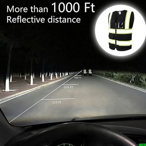 Hi Viz Chaleco DE SEGURIDAD unisex transpirable Suministro de fábrica Ropa DE TRABAJO Diseño de alta visibilidad Cinta reflectante Premium - Product Image 6