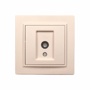 เต้ารับออกทีวี16A พลาสติก ABS ลาเต้ IP22 220V 50/60Hz เต้ารับติดผนังไฟฟ้า - Product Image 1