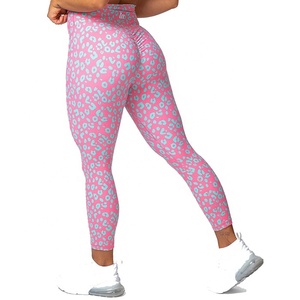 Venta al por mayor de mallas de fitness personalizadas para las mujeres impresas de bajo precio con la más alta calidad Leggings de Yoga de glúteos | Servicio OEM - Product Image 2