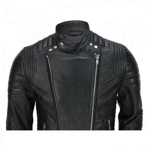 Veste en cuir de mode décontractée pour hommes de bonne qualité Veste en cuir Vestes en cuir chaudes d'hiver à col rabattu pour hommes - Product Image 2