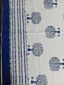 Indian Cotton Block Printed Tablecloth with Floral Design for Home - Product Image 6