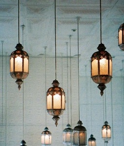 Handmade metal iron <b>Moroccan</b> hanging <b>lantern</b> with a distressed rustic finished suitable for farmhouse or vintage decor - Product Image 6