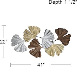 Premium Ginkgo <b>Leaf</b> Metal Antique Finished Multi Color Hot Selling Cheap Price <b>Wall</b> Art <b>Decor</b> Metal Hanging Wedding <b>Wall</b> <b>Decor</b> - Product Image 2