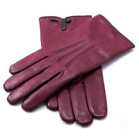 Einfarbige Mode Damen & Herren Lange Echt leder Fahr handschuhe Touchscreen-kompatibles Mode accessoire