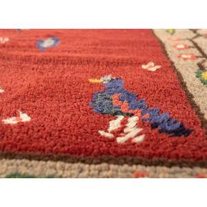 พรมขนสัตว์ทำมือขนาดใหญ่ Nayaab รูปทรงสี่เหลี่ยมผืนผ้า 9x12 ฟุต ลายเรขาคณิตสีแดงส้มคลาสสิก ทอแบบเรียบ สำหรับทางเข้าบ้าน-Paem-954 - Product Image 3