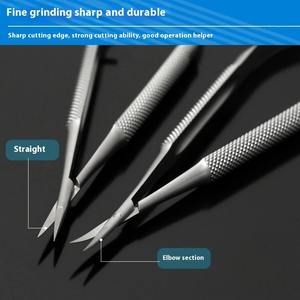 Microinstrumentos Quirúrgicos Médicos AIQUE, Tijeras para Córnea, Tijeras para Remover Suturas, Juego de Instrumentos de Acero Inoxidable, Oftalmología, CE - Product Image 2