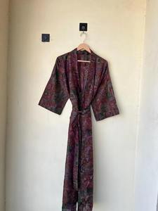 เสื้อคลุมกิโมโนผ้าไหมแท้คอวี100% ชุดแขน3/4ชุดชายหาดชายหาดชุดบิกินี่ของขวัญที่สมบูรณ์แบบสำหรับผู้หญิง - Product Image 2