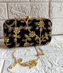 Embrayage à cordon assorti brodé parfait pour les fêtes de mariage sac à main suspendu multicolore bohème cadeau de mariée Thanksgiving - Product Image 2