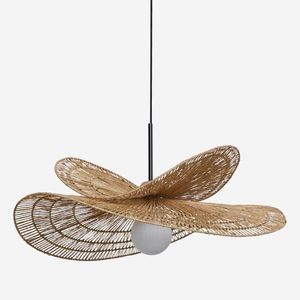 Elegante lámpara colgante de bambú hecha a mano para decoraciones interiores modernas, decoración duradera y ligera para el hogar - Product Image 3