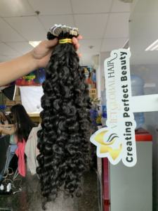 Cinta de pelo rizado birmano, el pelo más vendido de todos los tamaños, cabello Natural de color de niña vietnamita - Product Image 3
