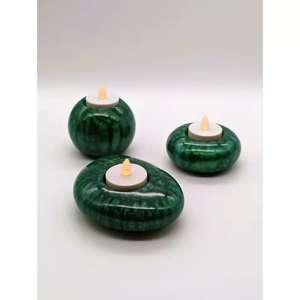 Vela de resina de madera hecha a mano y soporte para luz de té, decoración moderna para oficina y hogar, regalo para Navidad, Pascua, cumpleaños - Product Image 4