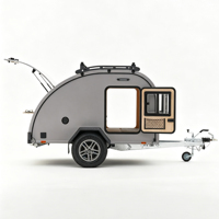 Mini-caravane de voyage en fibre de verre de haute qualité, légère, pour le camping en plein air, avec cuisine extérieure de luxe