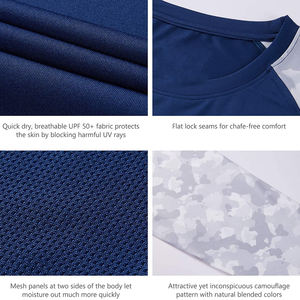 เสื้อตกปลาชายแบบกันน้ำ รุ่นใหม่ ทรงเข้ารูป คอกลม ดีไซน์ตลก พิมพ์ลายแบบซับลิเมชั่น ป้องกันแสงแดด UPF 50 ระบายอากาศได้ดี - Product Image 5